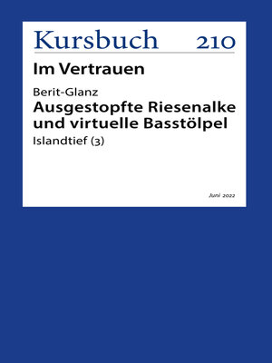 cover image of Ausgestopfte Riesenalke und virtuelle Basstölpel